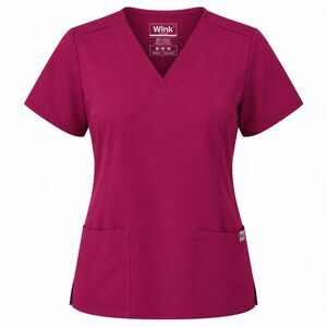 Wink Wonder Wink Nurses Thrive Scrub Women's V-Neck Top 6222 Medium Burgundy CNA